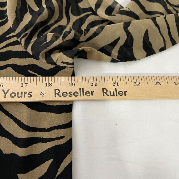 Susan Graver Women’s Top Small Animal Print Zebra Tunic Stretch Lightweight - Picture 7 of 8